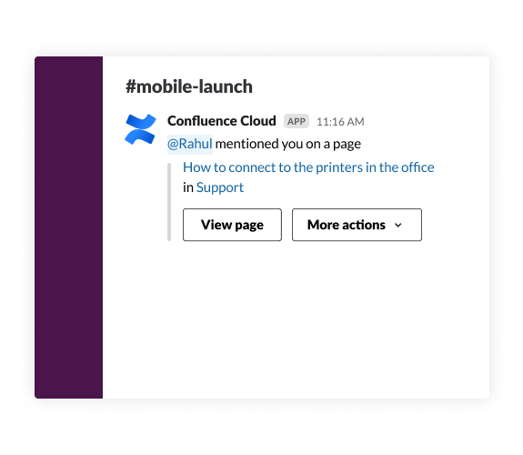 Using Confluence in Slack