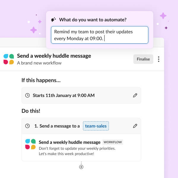 A Slackbot window displays, asking how it can help.
