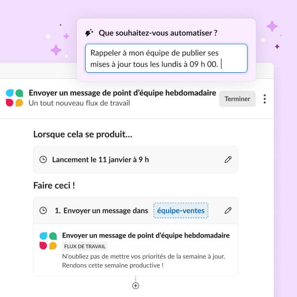 A Slackbot window displays, asking how it can help.