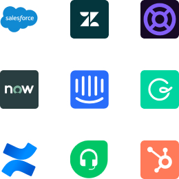 A wall of logos showing the Slack customer support integrations