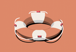An illustration of a life-preserver