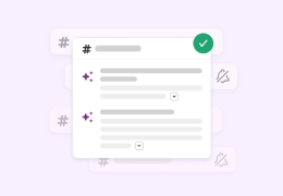 A Slack channel with colourful icons scattered over the top.