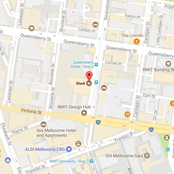 Map of the Melbourne office