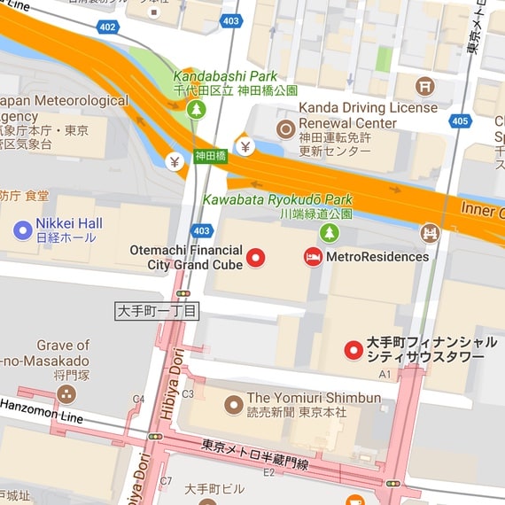 Map of the Tokyo office