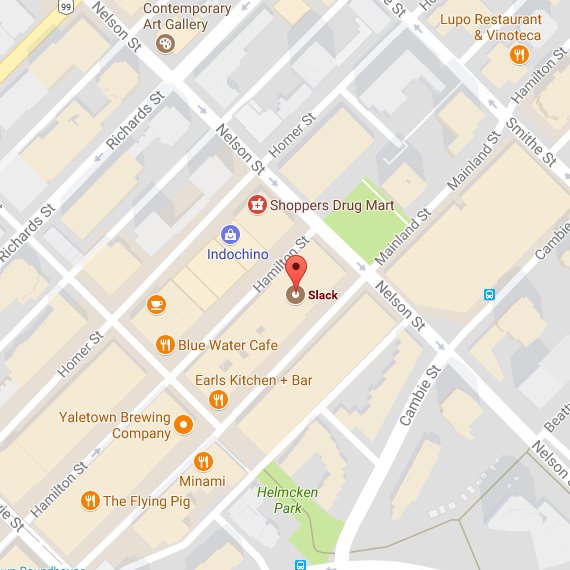 Map of the Vancouver office