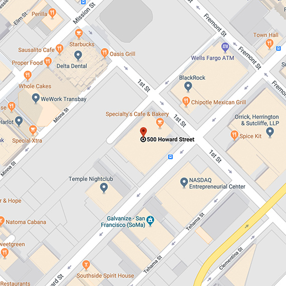 サンフランシスコ事務所の地図