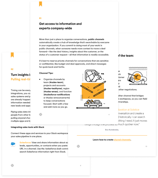 Thumbnail pages of Sales Teams and Slack: A Handbook