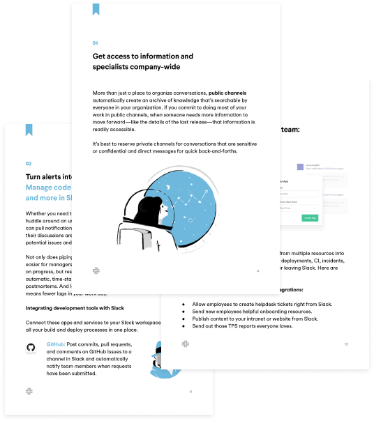 Thumbnail pages of Sales Teams and Slack: A Handbook