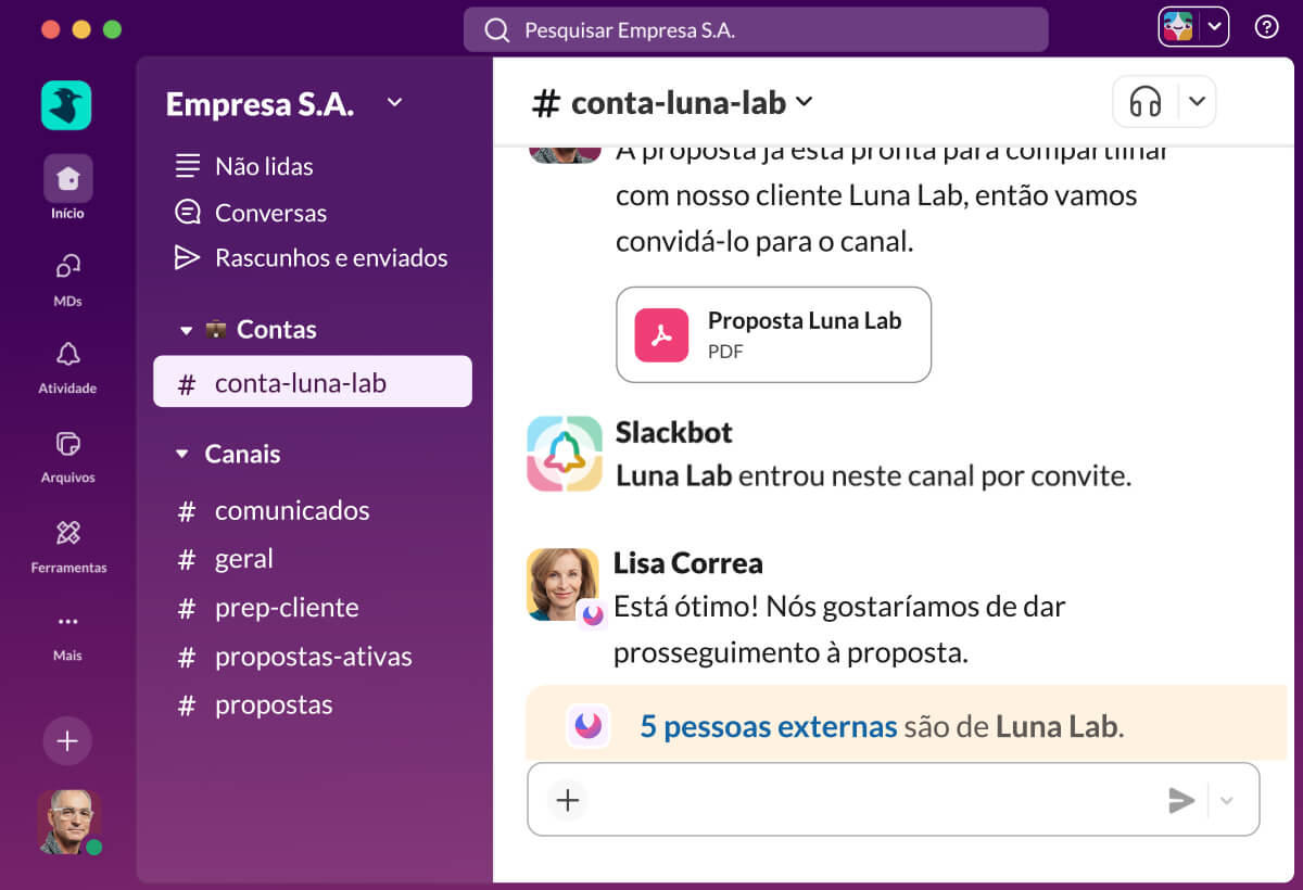 Slack | Ferramentas de produtividade e plataforma de trabalho com