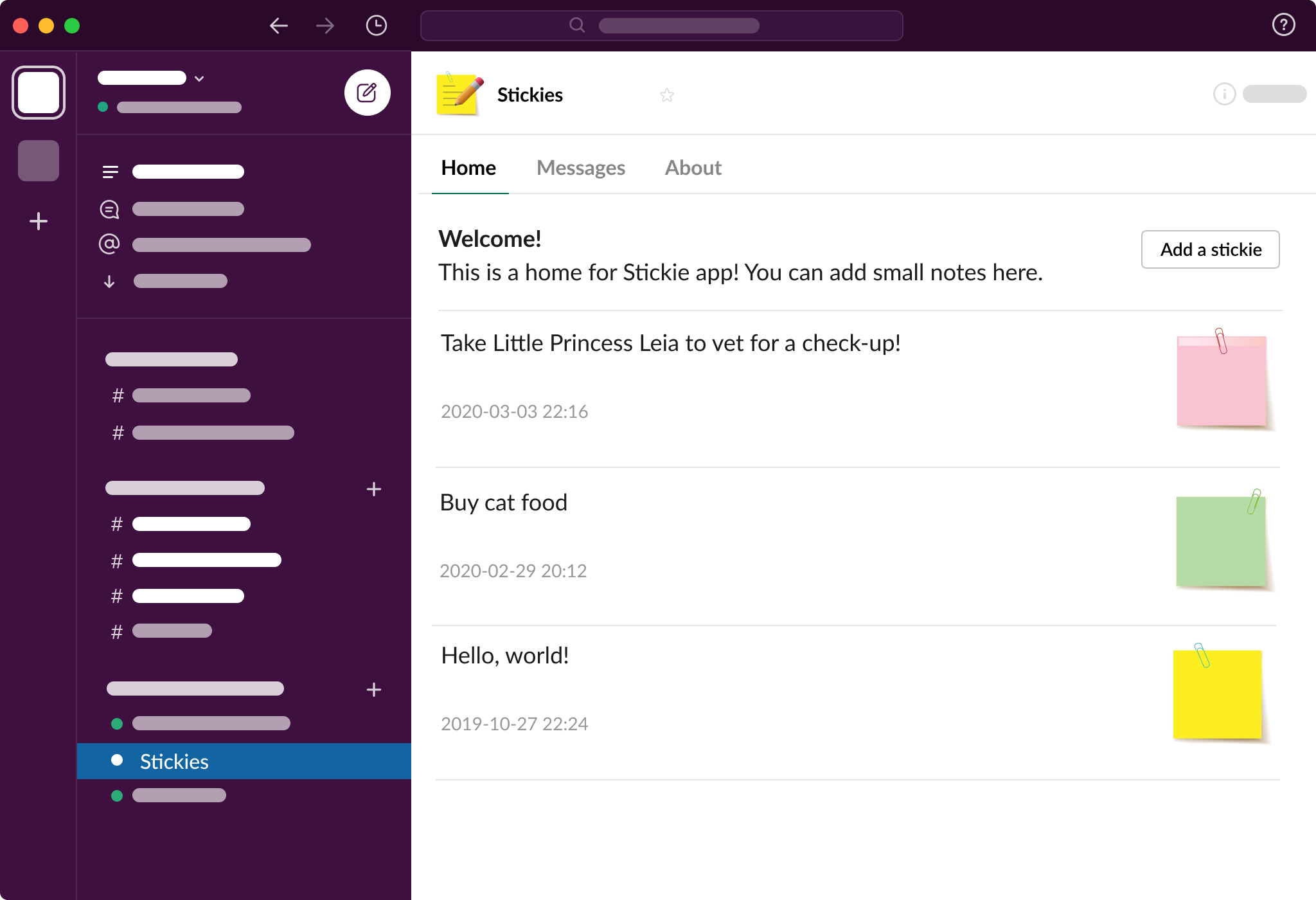 creating a slack app