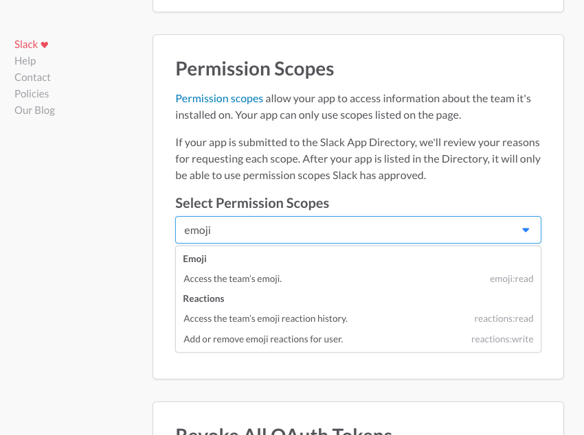 Permission Scopes Picker