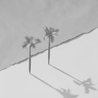 Miniature beach scene made of crafting materials