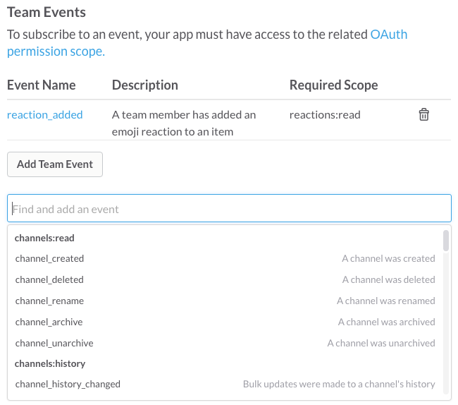 Routing events. Event API.