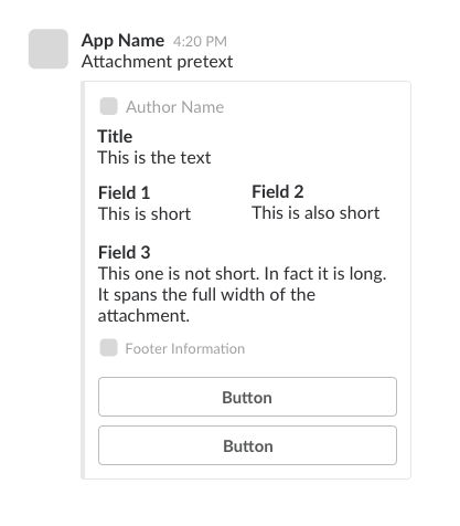 slack message api format