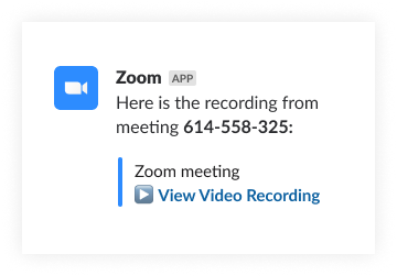 Zoom slack commands