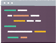Ilustración de un editor de código