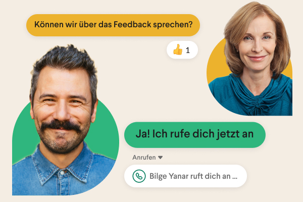 Ein Slack-Channel umgeben von Profilfotos und Channel-Namen wie „team-design“ und „rechnungsstellung“.