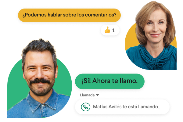 Un canal de Slack rodeado de fotos de perfil de personas y nombres de canal, como "equipo-diseño" y "facturación"