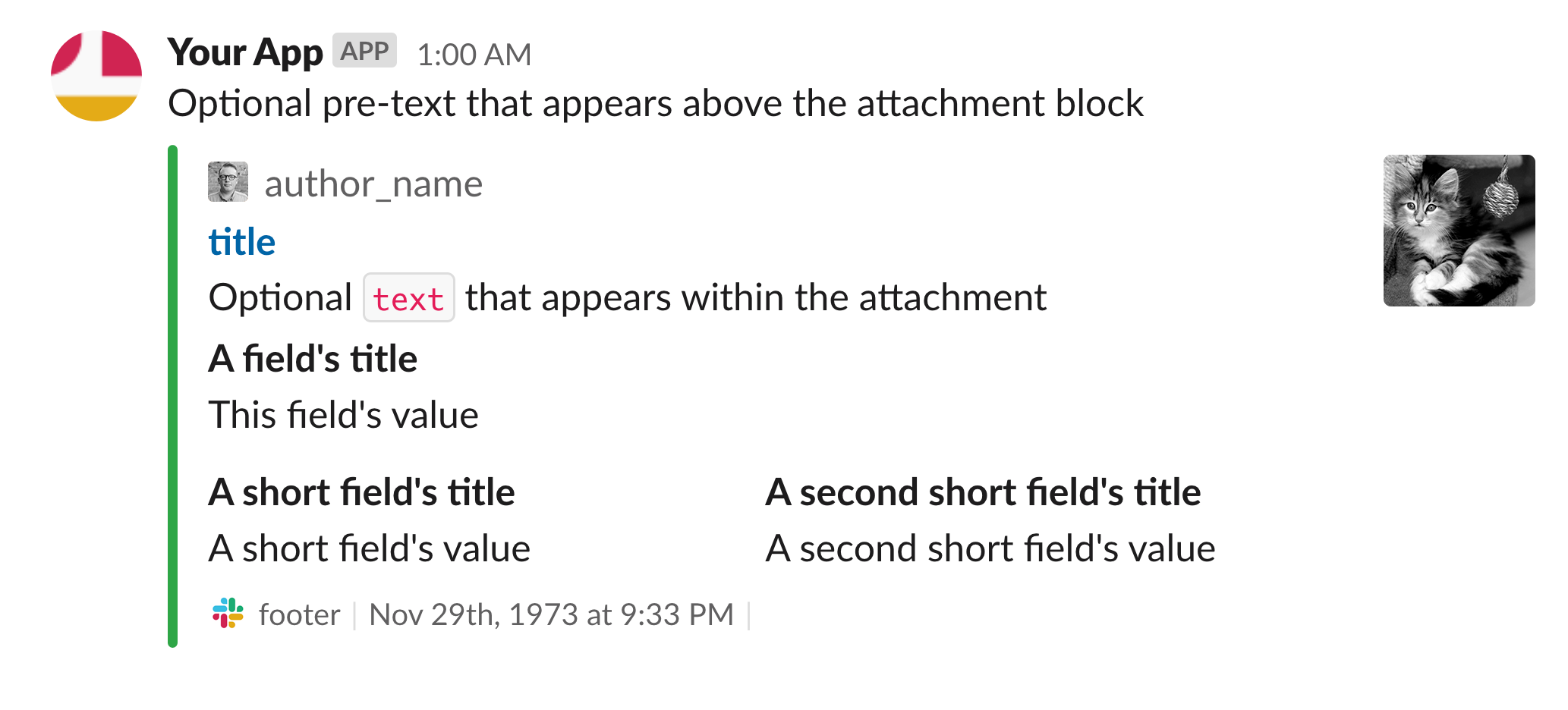 Reference Secondary attachments Slack