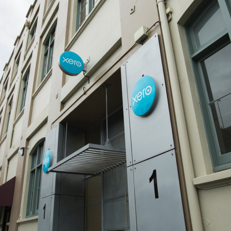 Entrada de un edificio de oficinas de Xero