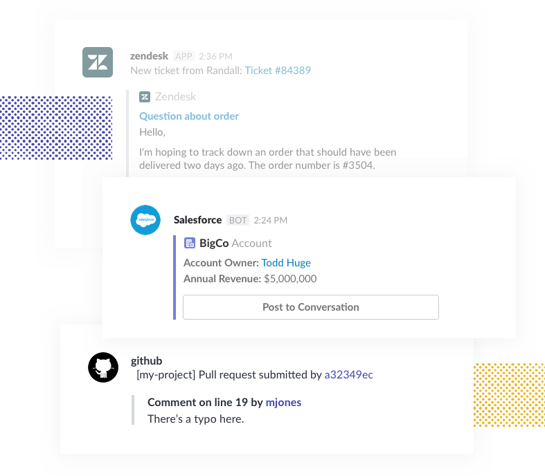 Connect all the tools you use to Slack and avoid all that constant switching between apps.