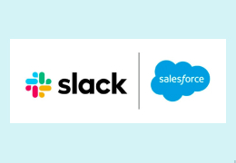 A Slack logo and Salesforce logo side-by-side.