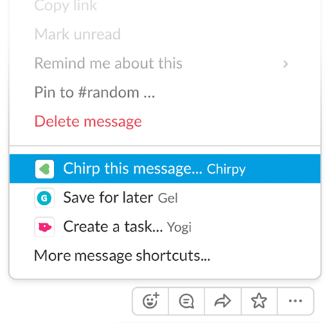 slack ephemeral message