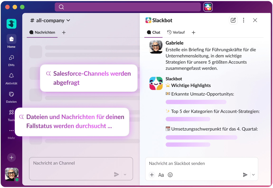 Slacjbot Slackbot, der persönliche KI-Agent für die Arbeit | Slack