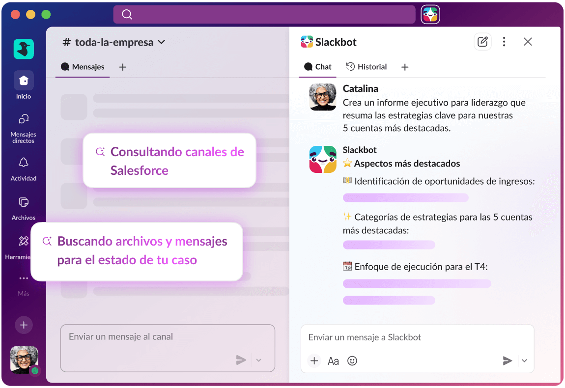 Slackbot, tu agente de IA personal para el trabajo | Slack