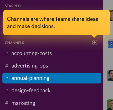 Teammates having a discussion in a channel in the Slack interface.