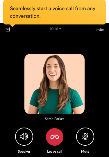 Teammates having a video call in the Slack interface.