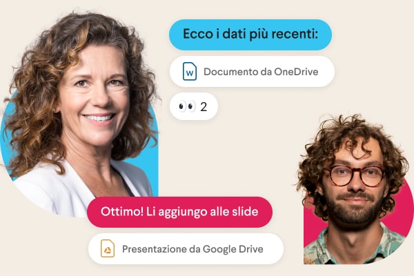 Un canale Slack circondato dalle foto profilo delle persone e da nomi di canale come “team design” e “billing”