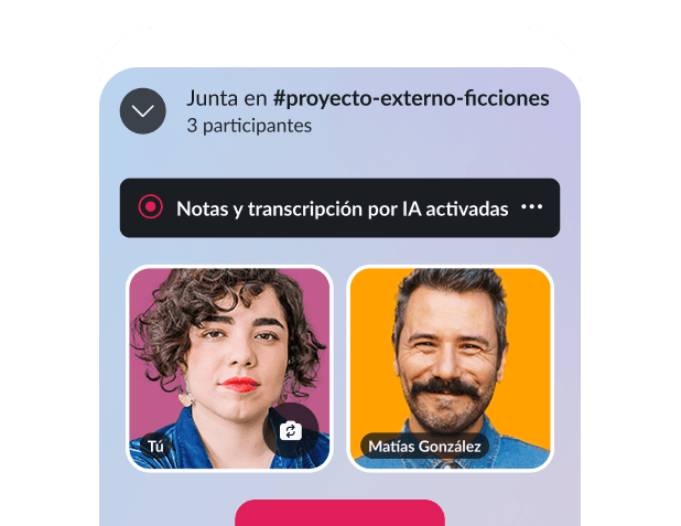 A mockup displays a virtual huddle.