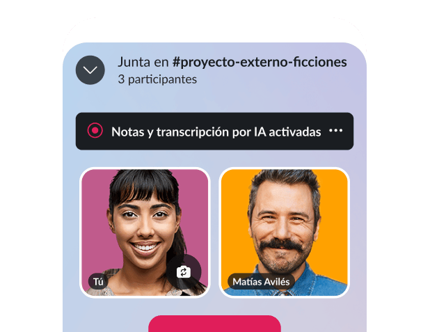 A mockup displays a virtual huddle.