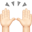 :raised_hands::skin-tone-2: