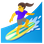 :サーフィンをする女性: