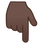 point down emoji with dark skin tone