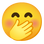 :口に手を当てて笑う顔: